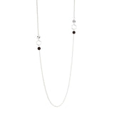 Collana lunga esagoni e cristalli Cxx - Nero - Sodini Bijoux