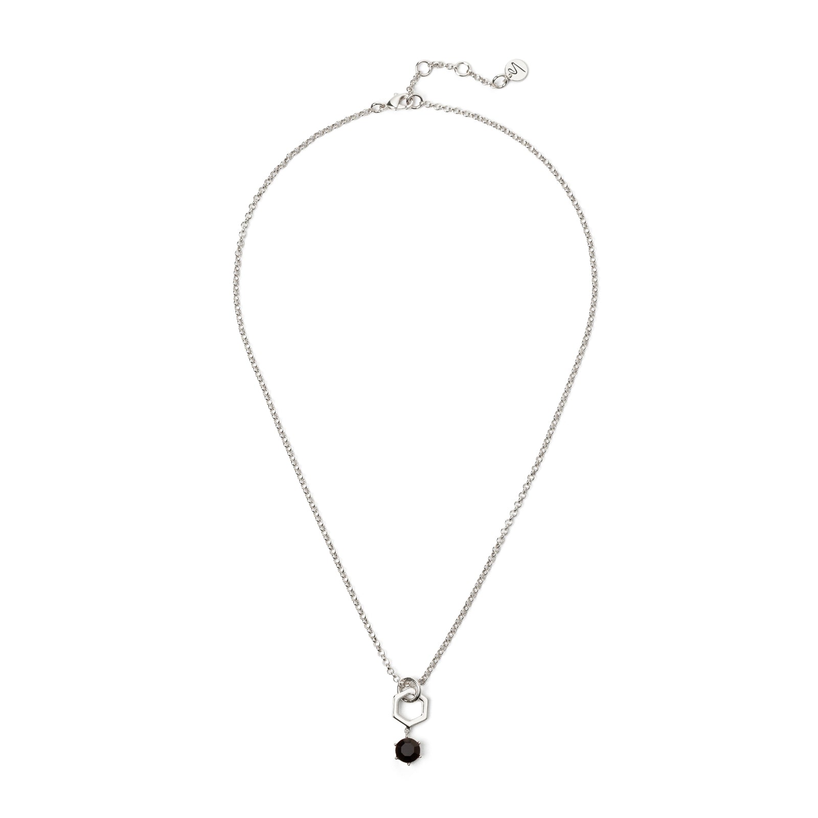 Collana corta catena e pendente Cxx - Nero - Sodini Bijoux