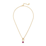 Collana corta catena e pendente Cxx - Fucsia - Sodini Bijoux