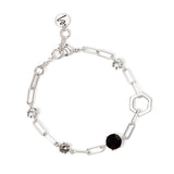 Bracciale esagono e cristalli Cxx - Nero - Sodini Bijoux