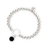 Bracciale elastico sfere e pendente Cxx - Nero - Sodini Bijoux