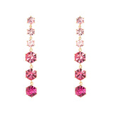 Orecchini a sei cristalli Cxx - Fucsia - Sodini Bijoux
