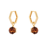 Orecchini esagono e pendente Cxx - Champagne - Sodini Bijoux