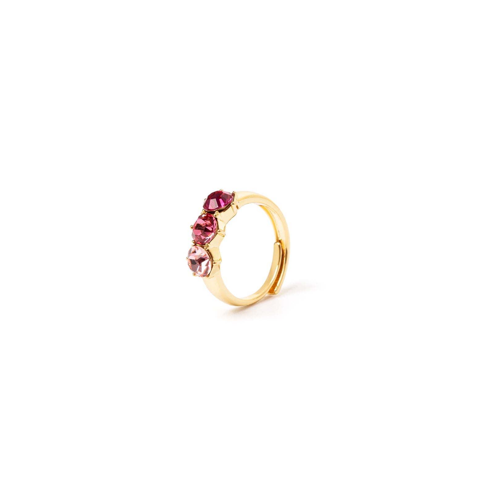 Anello a tre cristalli Cxx - Fucsia - Sodini Bijoux