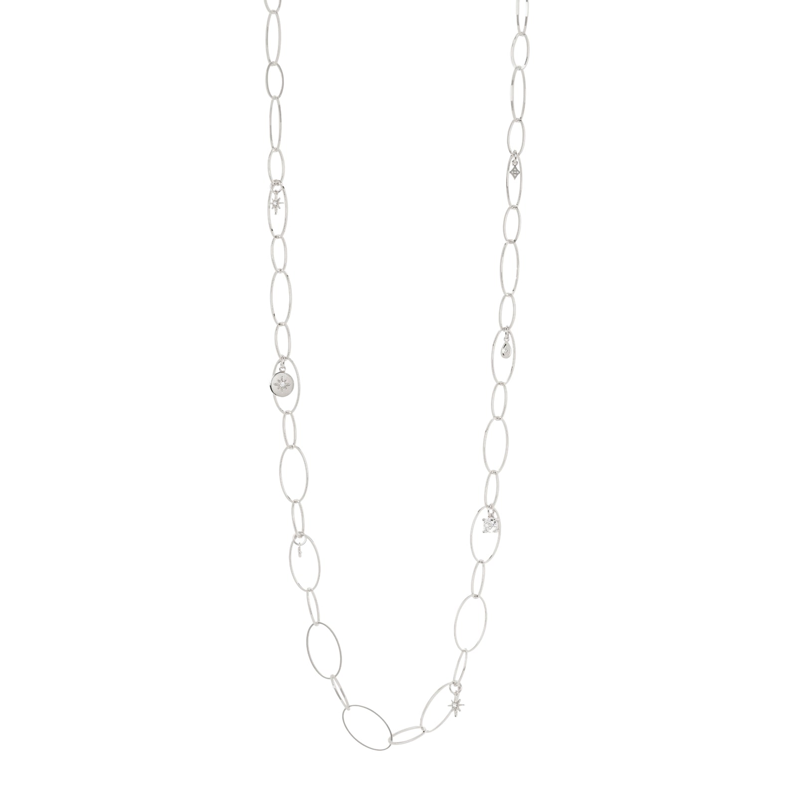 Collana lunga ad anelli ovali Aldebaran - Argento - Sodini Bijoux