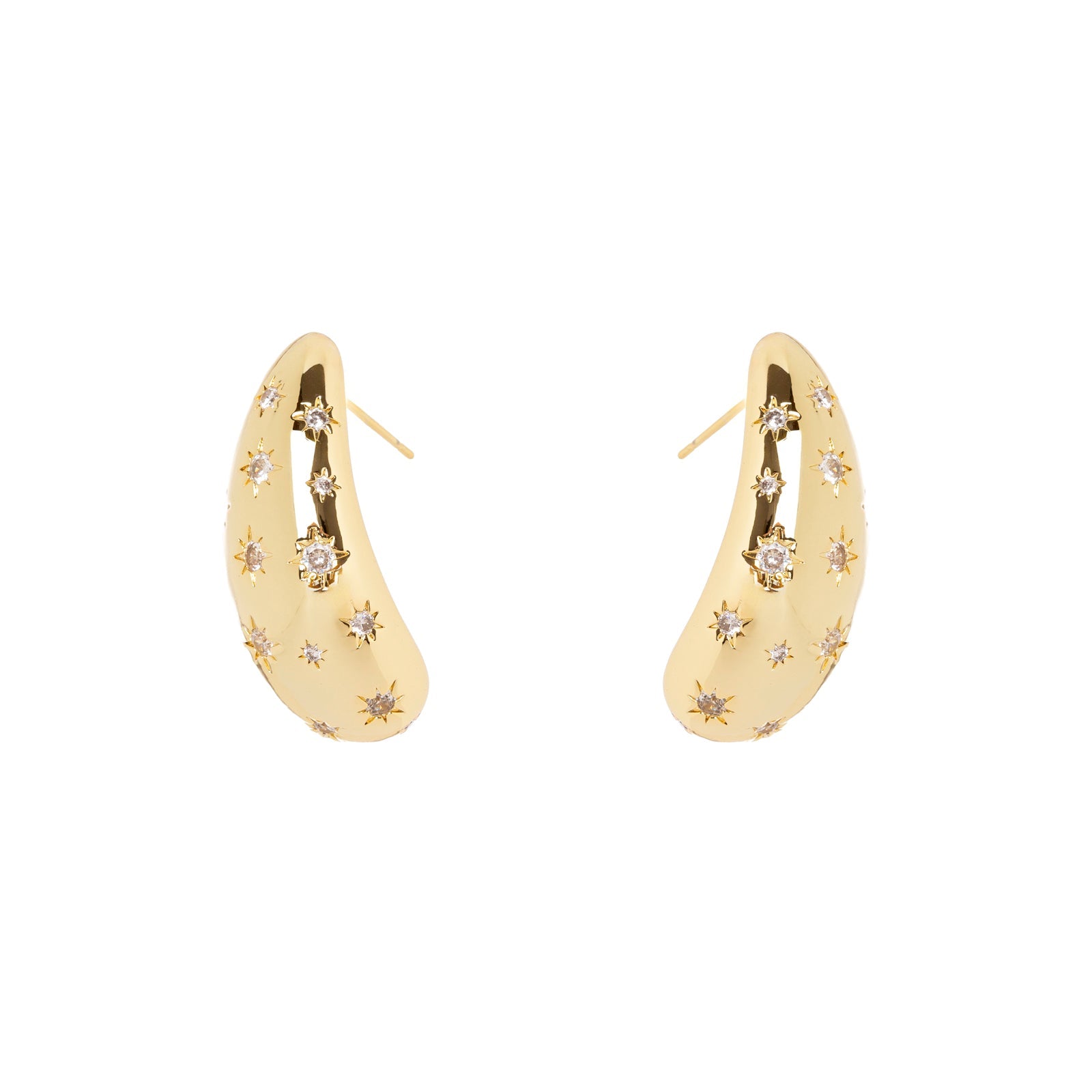 Orecchini a goccia ricurva Aldebaran - Oro - Sodini Bijoux