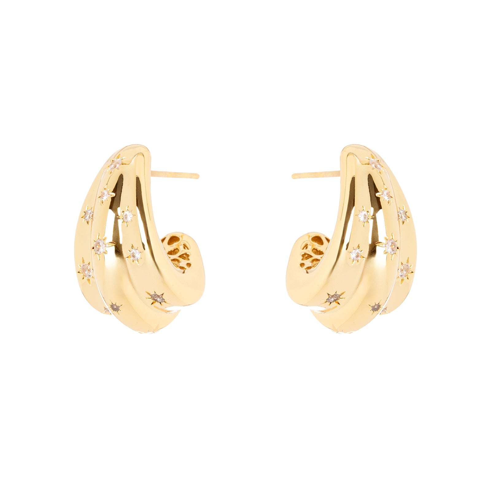 Orecchini semicerchio a spicchi Aldebaran - Oro - Sodini Bijoux