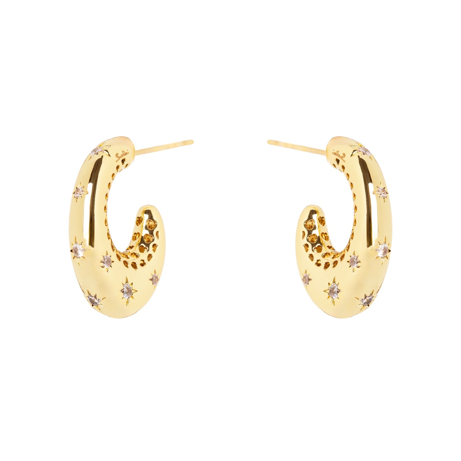 Orecchini a cerchietto affusolato Aldebaran - Oro - Sodini Bijoux