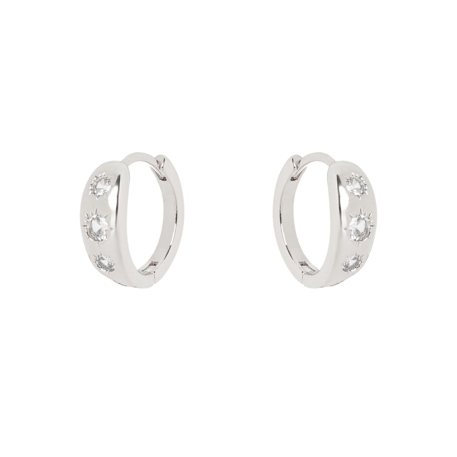 Orecchini a cerchietto svasato Aldebaran - Argento - Sodini Bijoux