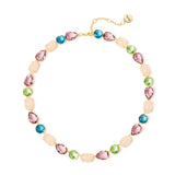 Choker with crystals and cabochon Ninfa - Multicolor - Sodini Bijoux