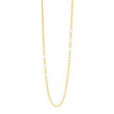 Long necklace gourmette crystals and cabochon Ninfa - White - Sodini Bijoux