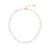 Girocollo cristalli, perline e cabochon Ninfa - Bianco - Sodini Bijoux