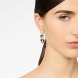 Earrings with cabochon and crystals pendants Ninfa - Multicolor - Sodini Bijoux