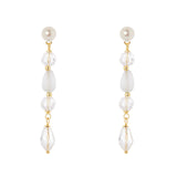 Long earrings Ninfa - White - Sodini Bijoux