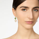 Orecchini monachella perla cristallo Ninfa - Verde - Sodini Bijoux