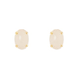 Orecchini cabochon ovale Ninfa - Bianco - Sodini Bijoux