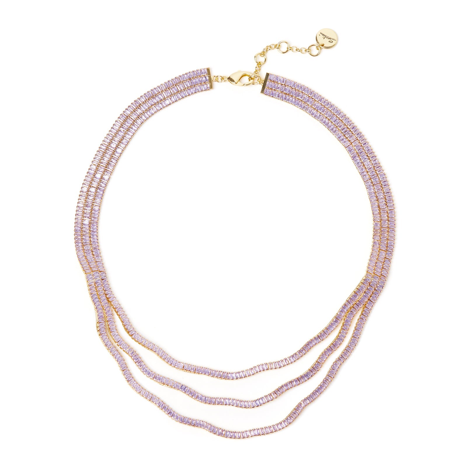 Collana corta a tre fili Serenissima - Viola - Sodini Bijoux