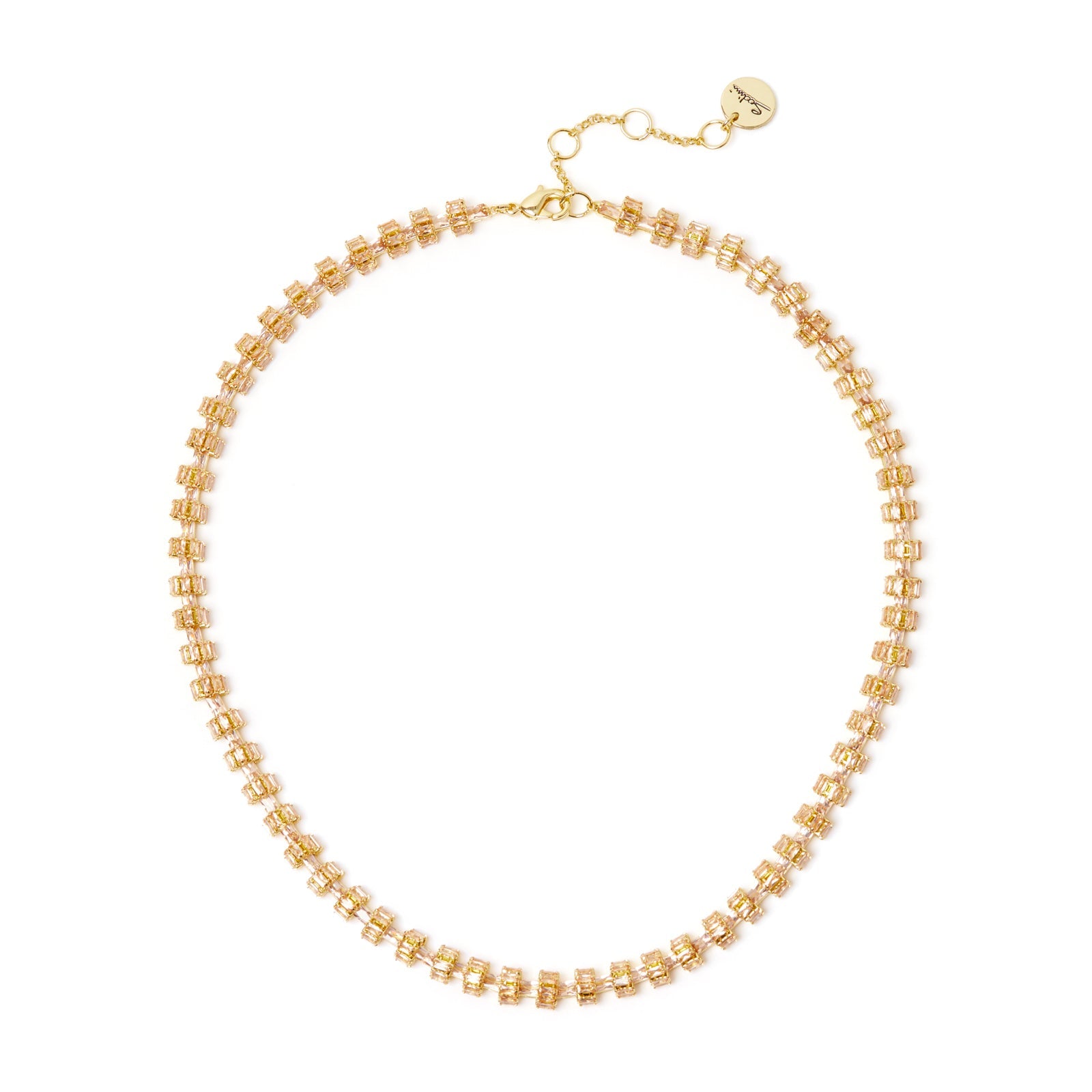 Collana corta ad anellini di zirconi Serenissima - Champagne - Sodini Bijoux