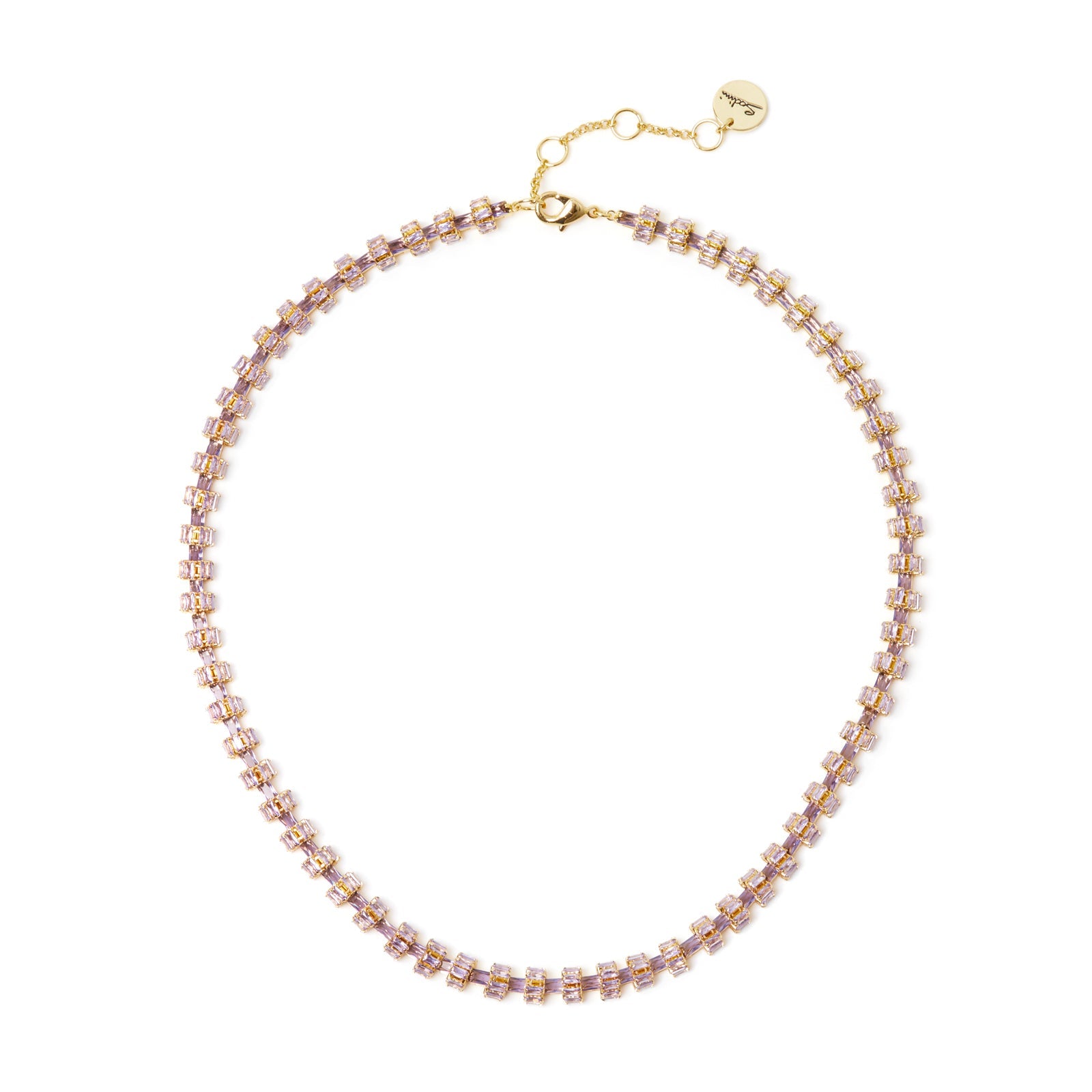 Collana corta ad anellini di zirconi Serenissima - Viola - Sodini Bijoux