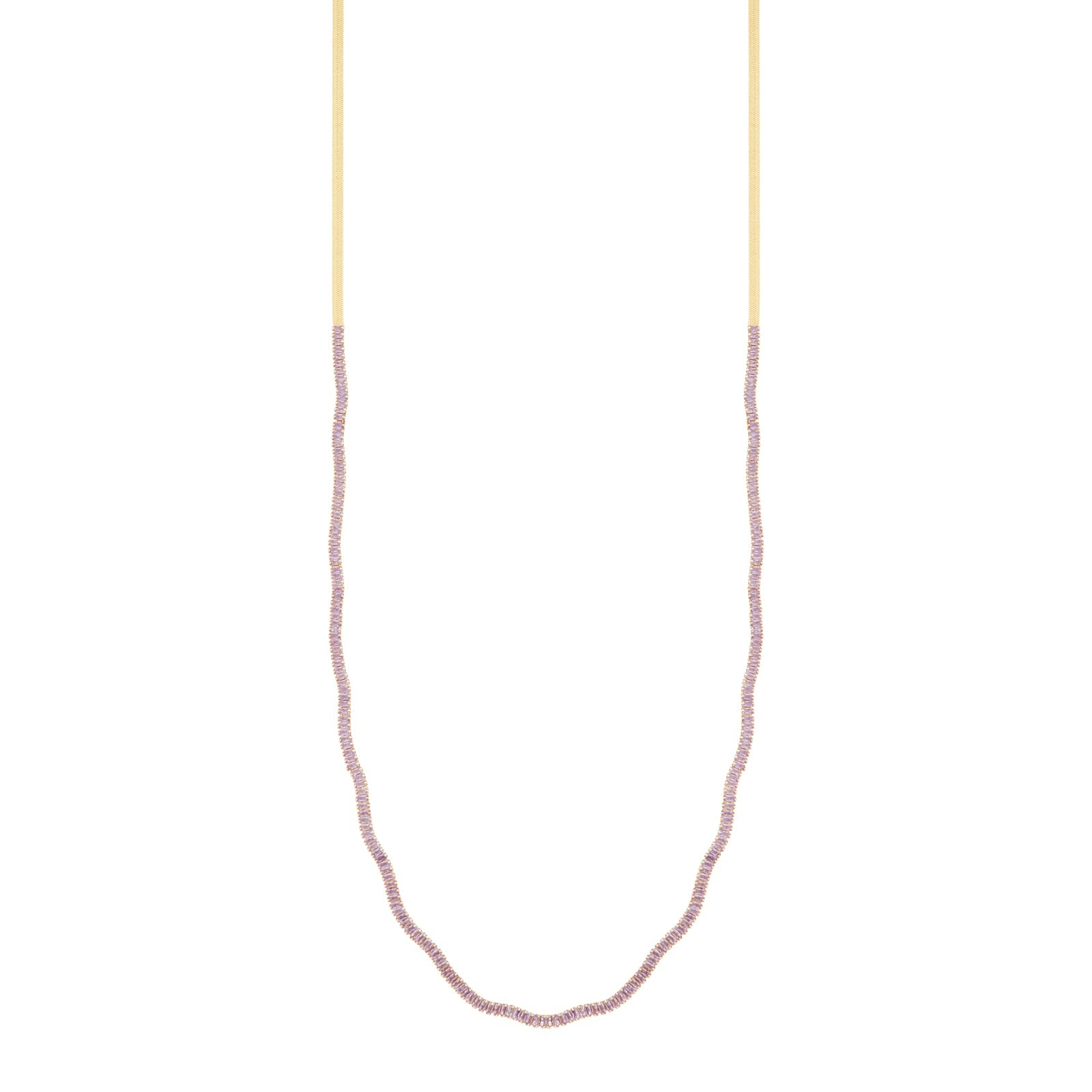 Collana lunga serpentina e zirconi Serenissima - Viola - Sodini Bijoux