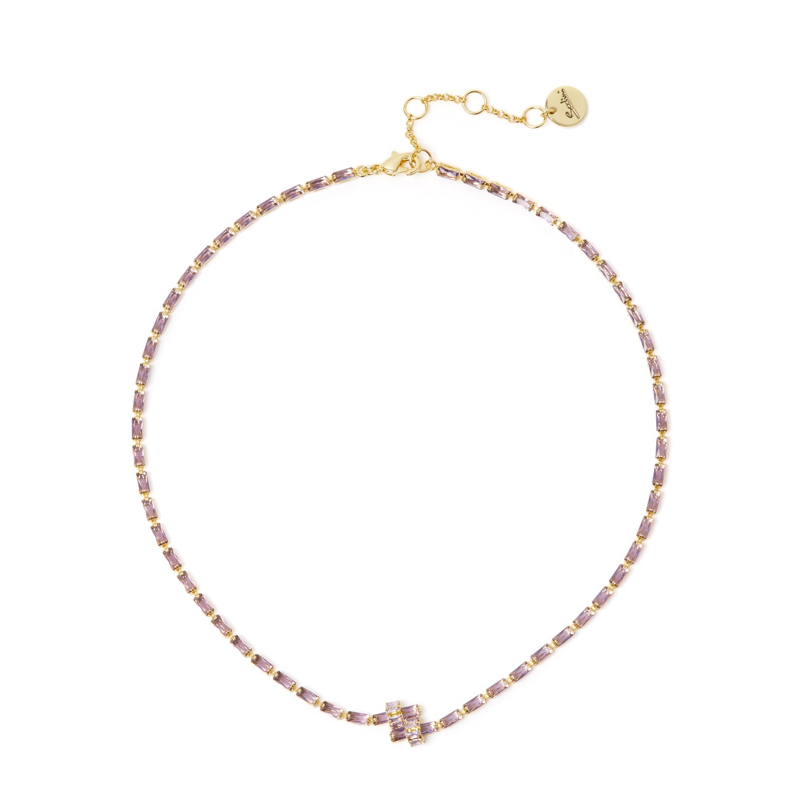 Girocollo con elemento geometrico Serenissima - Viola - Sodini Bijoux