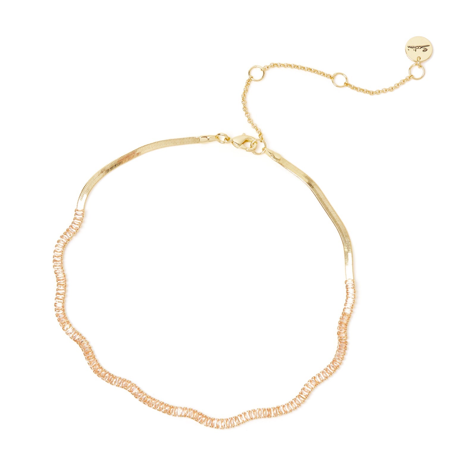 Girocollo serpentina e zirconi Serenissima - Champagne - Sodini Bijoux