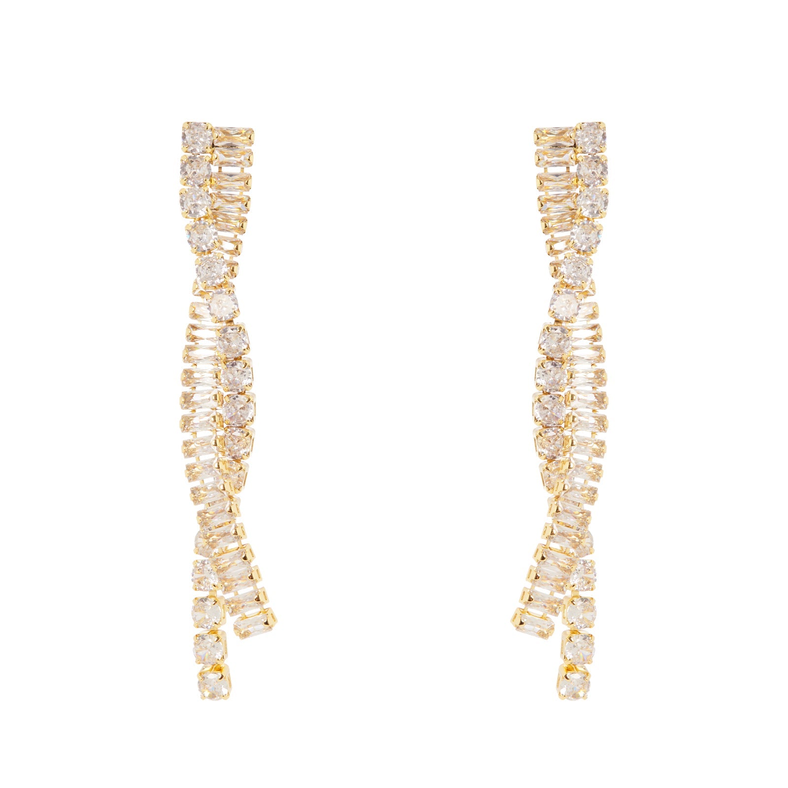 Orecchini lunghi a due fili Serenissima - Bianco - Sodini Bijoux