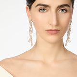 Serenissima long two-strand earrings - White - Sodini Bijoux