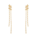 Orecchini lunghi e composizione geometrica Serenissima - Bianco - Sodini Bijoux