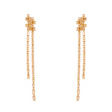 Orecchini lunghi e composizione geometrica Serenissima - Champagne - Sodini Bijoux