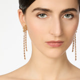 Long earrings and Serenissima geometric composition - Champagne - Sodini Bijoux