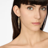 Orecchini filo e anellini Serenissima - Bianco - Sodini Bijoux