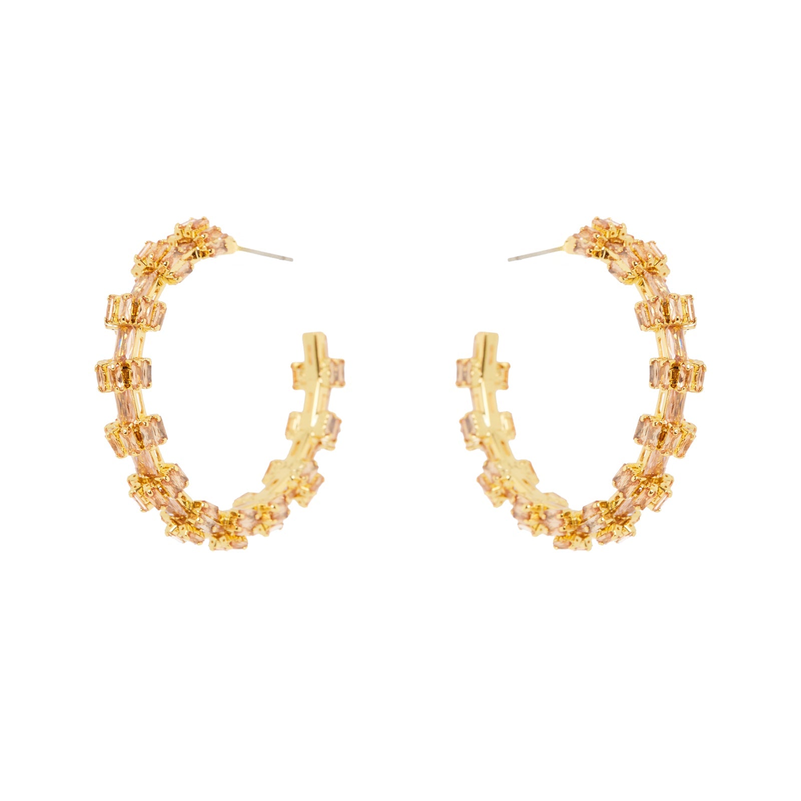 Orecchini cerchio e semicerchi Serenissima - Champagne - Sodini Bijoux