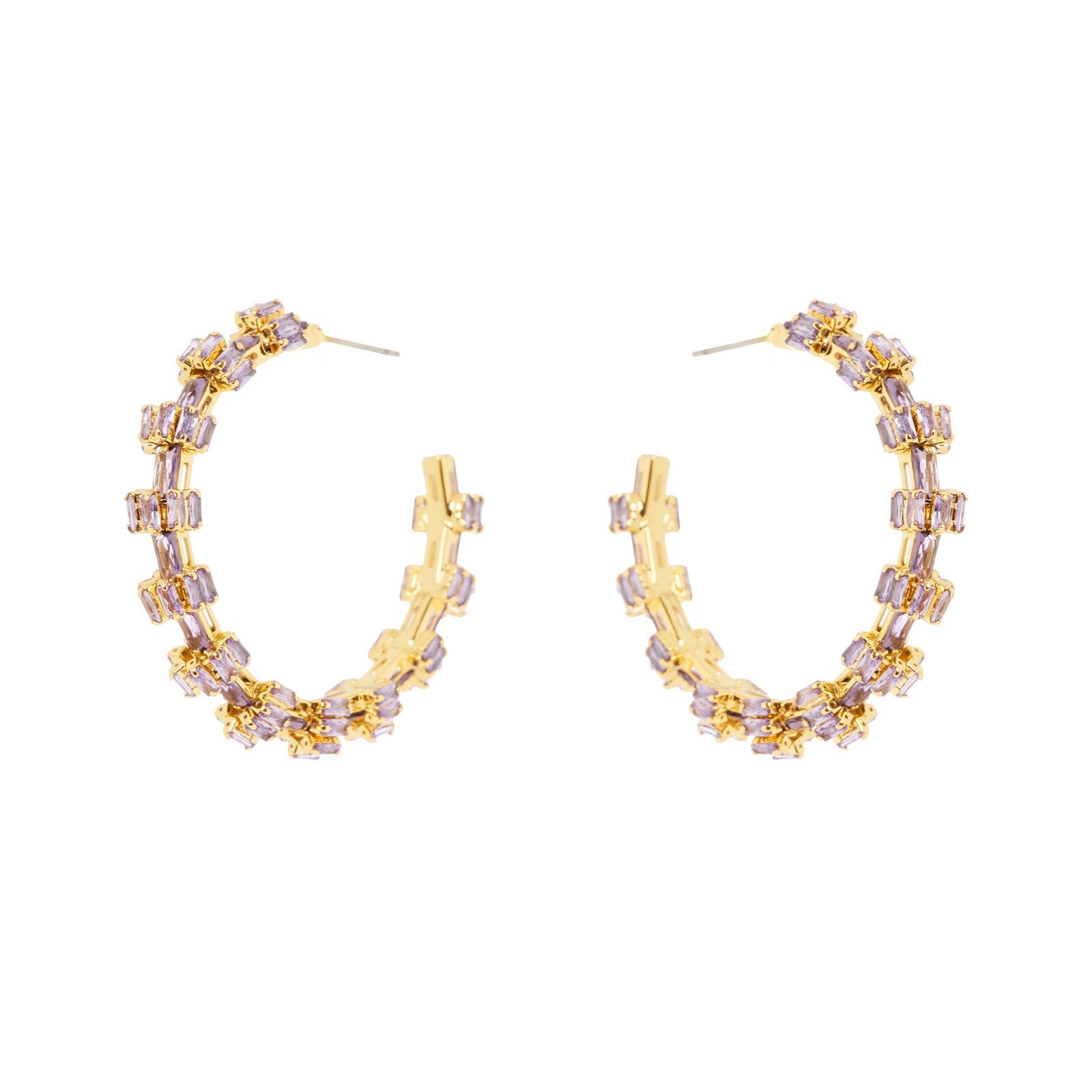 Orecchini cerchio e semicerchi Serenissima - Viola - Sodini Bijoux