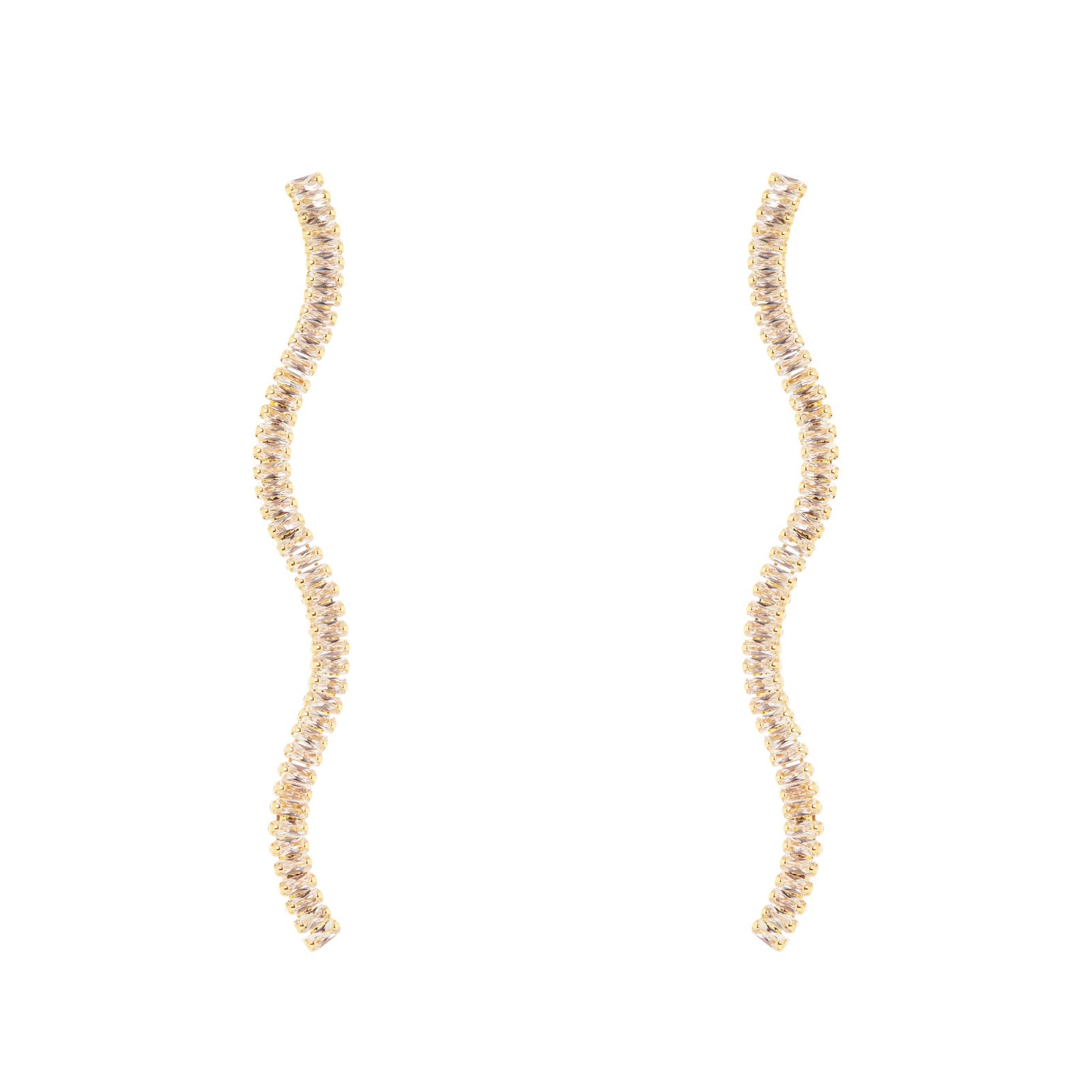 Orecchini a filo ondulato Serenissima - Bianco - Sodini Bijoux