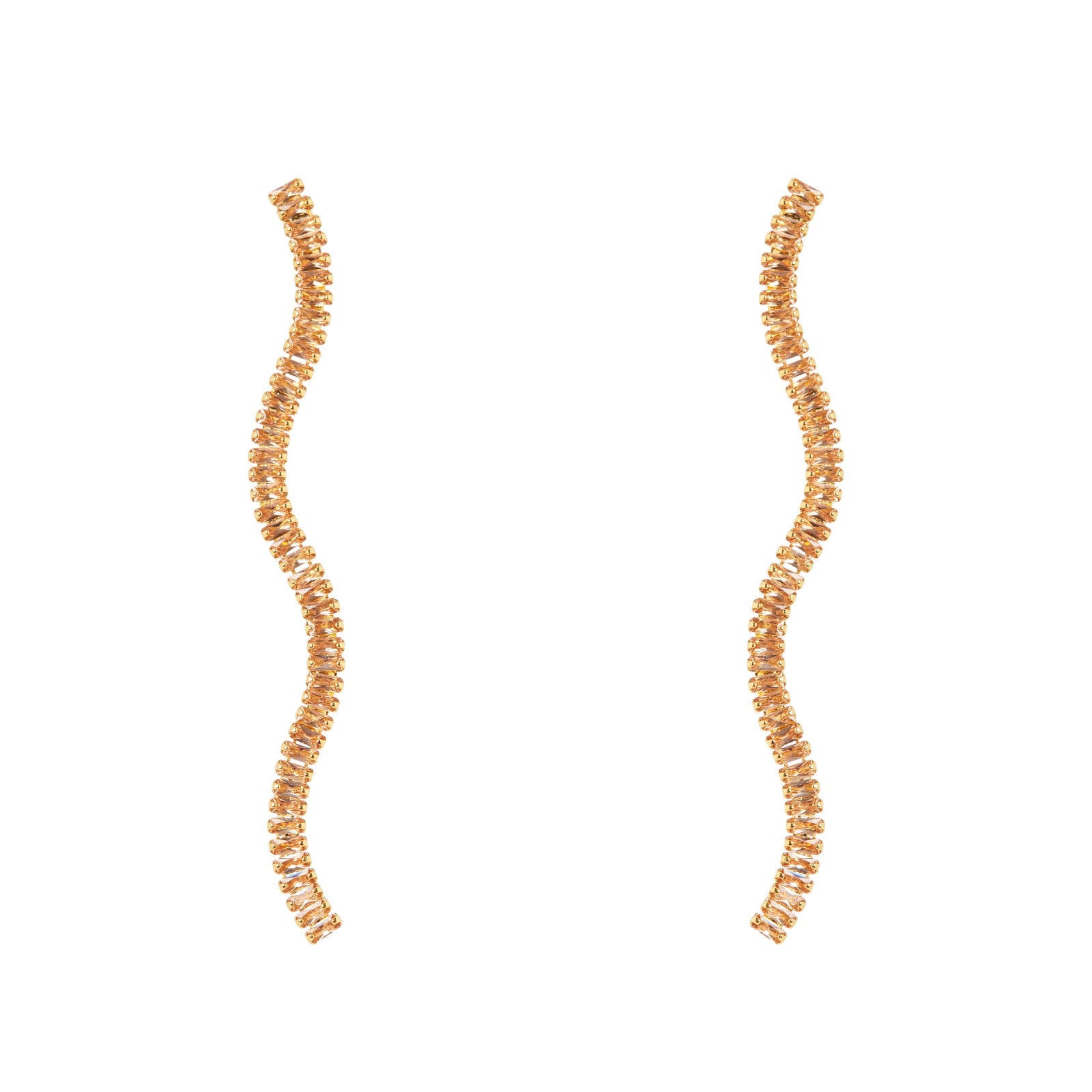 Orecchini a filo ondulato Serenissima - Champagne - Sodini Bijoux