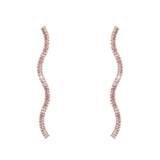 Wavy-strand earrings Serenissima - Purple - Sodini Bijoux