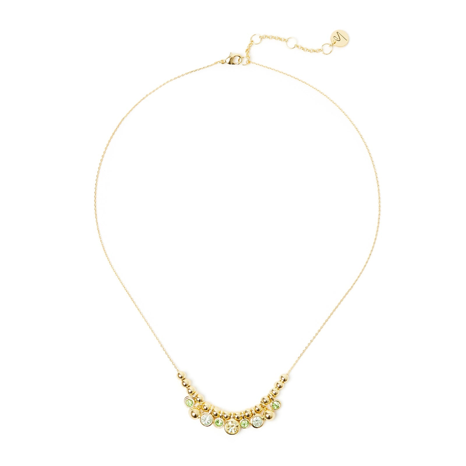 Collana corta catena boule e bubble Halley - Verde - Sodini Bijoux