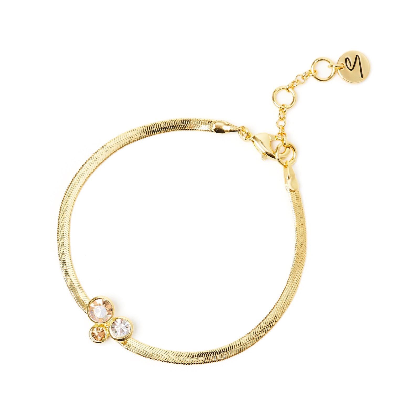 Bracciale serpentina e bubble Halley - Champagne - Sodini Bijoux