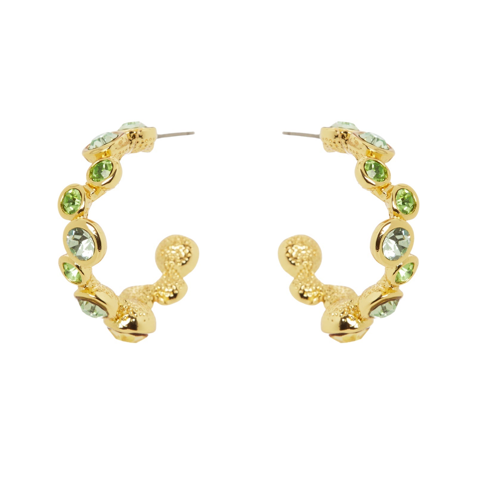 Orecchini a cerchio di bubble Halley - Verde - Sodini Bijoux