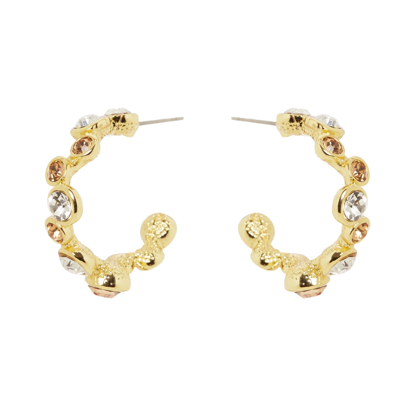 Orecchini a cerchio di bubble Halley - Champagne - Sodini Bijoux