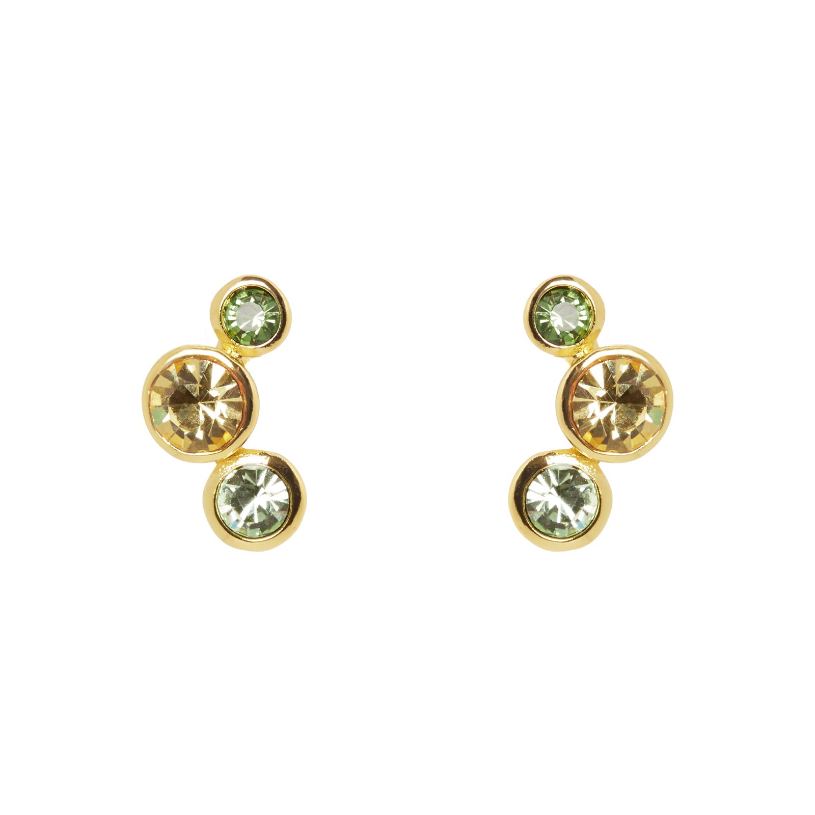 Orecchini a tre bubble Halley - Verde - Sodini Bijoux