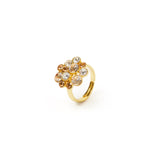 Anello con plateau di bubble Halley - Champagne - Sodini Bijoux