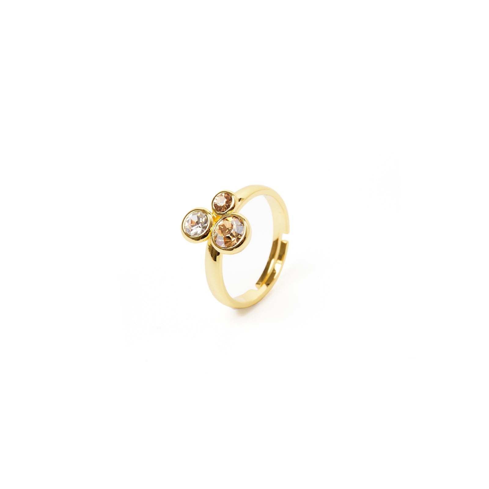 Anello a tre bubble Halley - Champagne - Sodini Bijoux