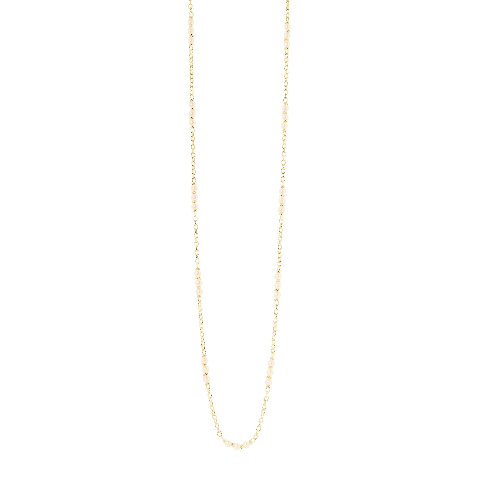 Collana lunga catena e perle Eve - Oro e bianco - Sodini Bijoux