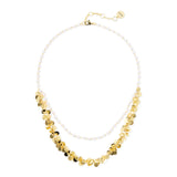 Collana corta doppio filo Eve - Oro e bianco - Sodini Bijoux