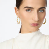 Orecchini cerchio perle Eve - Oro e bianco - Sodini Bijoux