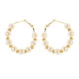 Orecchini cerchio perle Eve - Oro e bianco - Sodini Bijoux