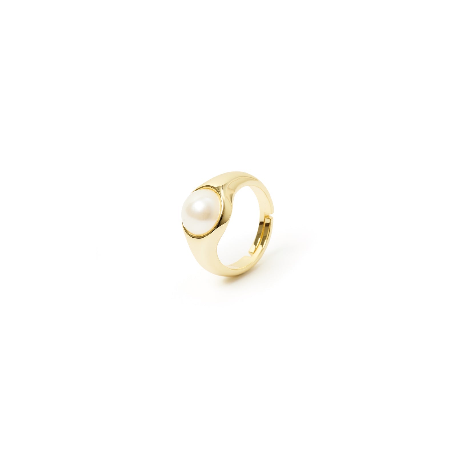 Anello perla Eve - Oro e bianco - Sodini Bijoux