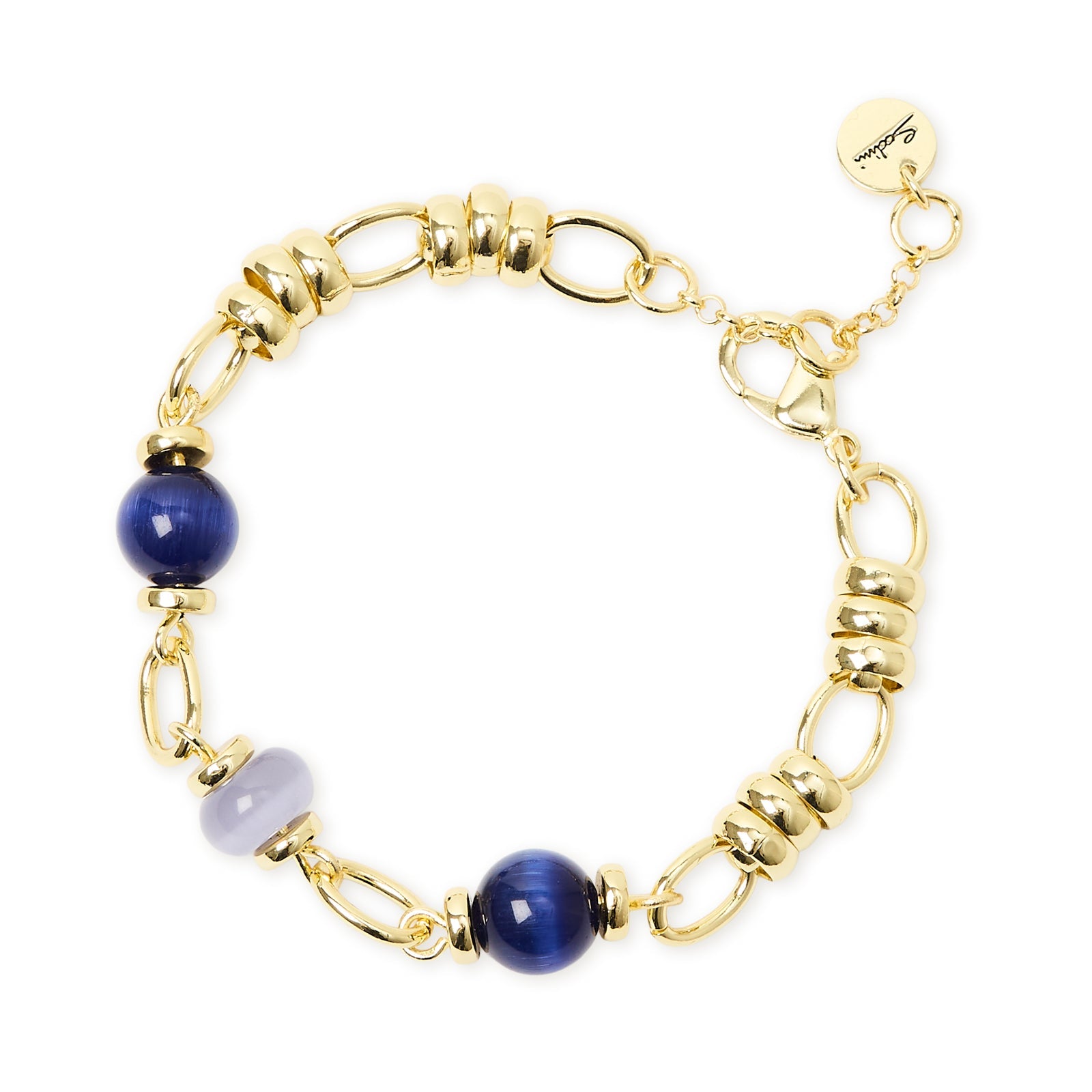Bracciale catena boule cerchietti Modern Muse - Blu - Sodini Bijoux